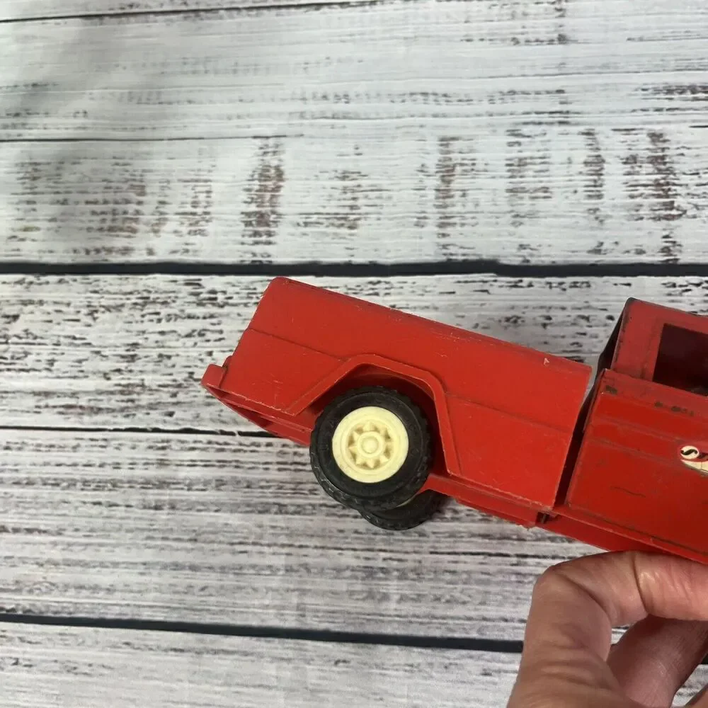 Vintage 1950'S 60’s Structo Red Pressed Steal Plastic Toy Pickup Truck